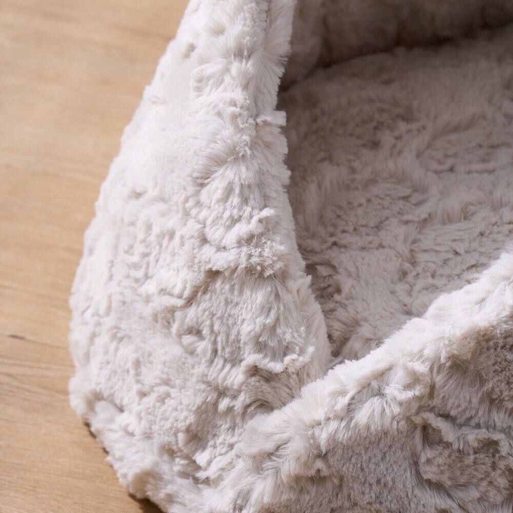 Back. PetPals - Rose Cradle Cat Bed - White.