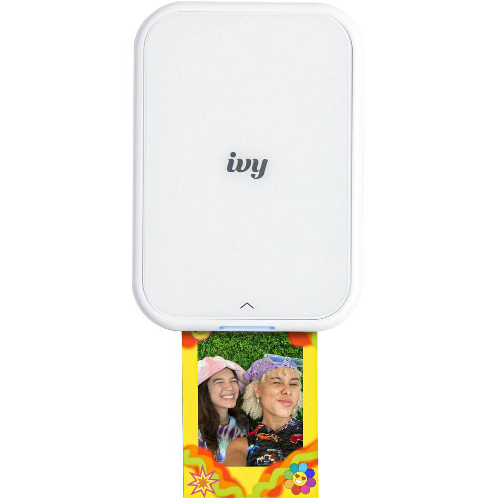 Alt View 1. Canon - Canon IVY 2 Mini Photo Printer Pure White, Bluetooth Portable Printer for iOS & Android, ZINK 2x3 Sticky-Back Photo Prin.