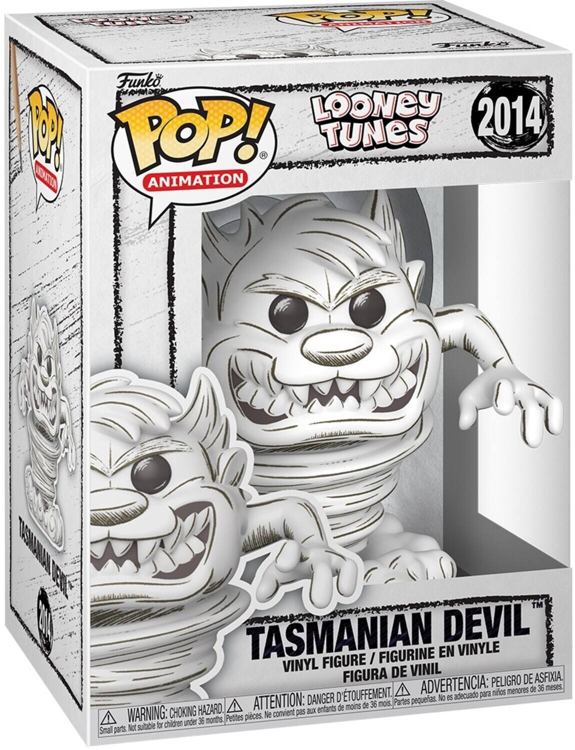 Funko POP! Animation  
Looney Tunes  
2014  

Tasmanian Devil  
Vinyl Figure / Figurine en Vinyle / Figura de Vinil  

Warning: Choking Hazard. Small parts. Not suitable for children under 36 months.  
Attention: Danger d'étouffement. Ne convient pas aux enfants de moins de 36 mois.  
Advertencia: Peligro de asfixia. No es adecuado para niños menores de 36 meses.