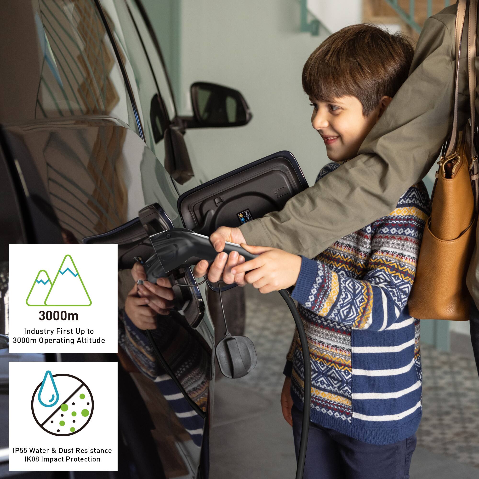 3000m Industry First Up to 3000m Operating Altitude  
IP55 Water & Dust Resistance  
IK08 Impact Protection