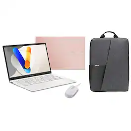 ASUS - Vivobook 14" FHD Laptop Intel Core 5 120U 8GB RAM 512GB SSD with Wired Optical White Mouse + Black - Berry Pink