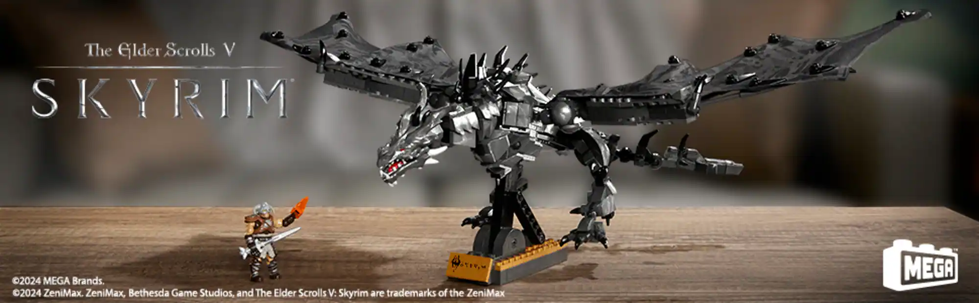 The Elder Scrolls V  
SKYRIM

©2024 MEGA Brands.  
©2024 ZeniMax. ZeniMax, Bethesda Game Studios, and The Elder Scrolls V: Skyrim are trademarks of the ZeniMax Media, Inc.  
V: Skyrim are trademarks of the ZeniMax Media, Inc.