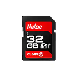 Netac - 32GB SDHC UHS-I Memory Card U1 Class 10 Up to 90MB/s for DSLR Cameras, Camcorders, and Dash Cams