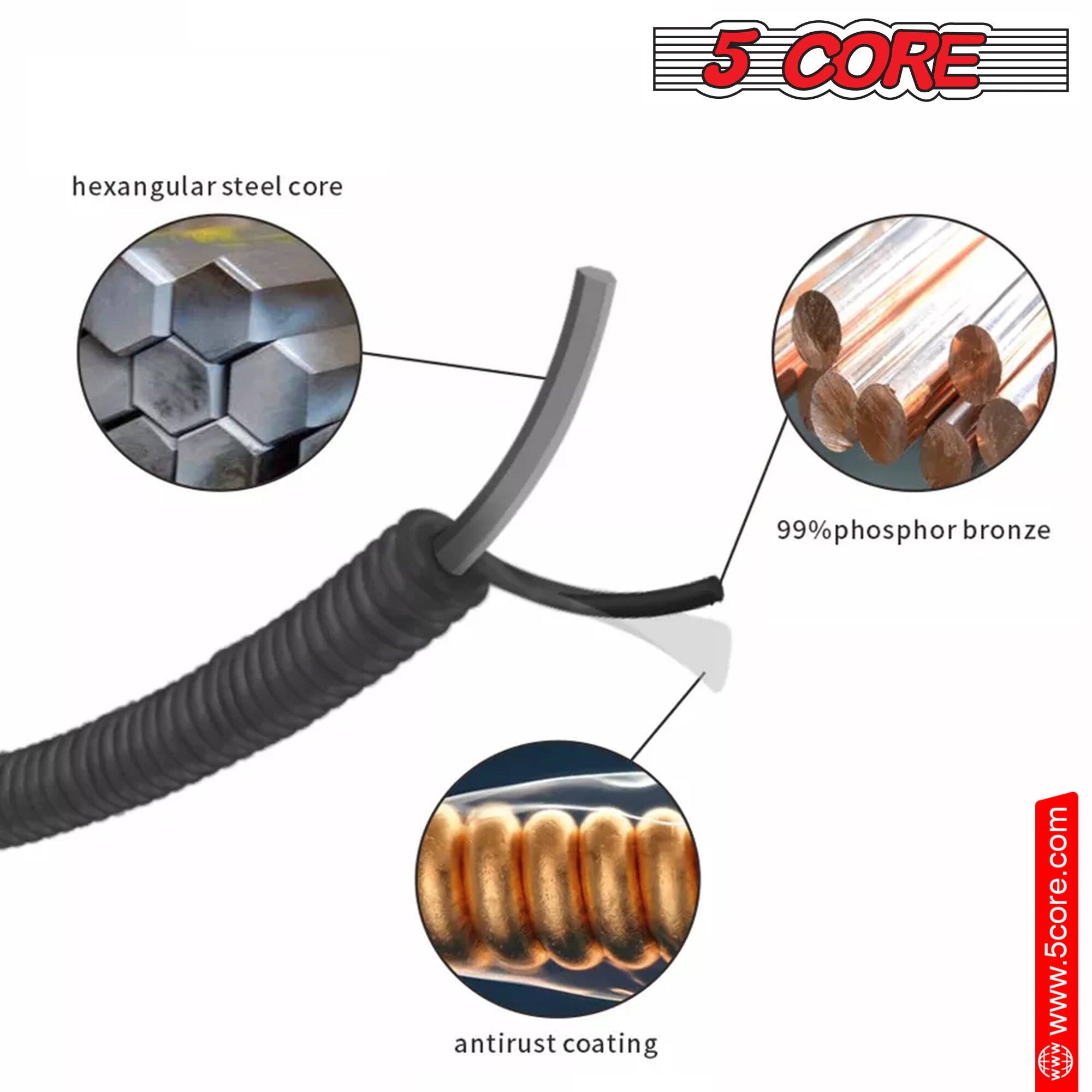 5 CORE

hexagonal steel core

99% phosphor bronze

antirust coating

www.5core.com