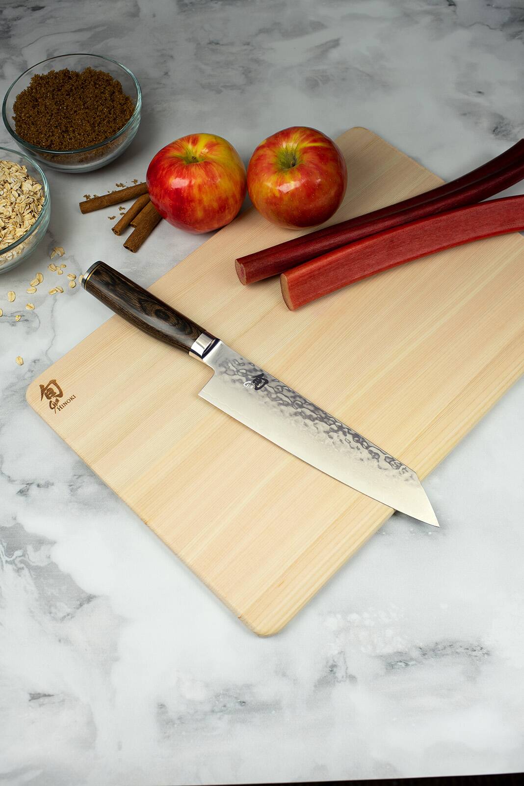 Alt View 4. Shun - Premier Kiritsuke Knife, 8 Inch - Brown.