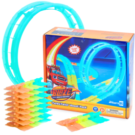 JitteryGit - Nickelodeon Blaze and the Monster Machines TurboTwist Glow-in-the-Dark Track & Loop Expansion Pack – 7 Pieces