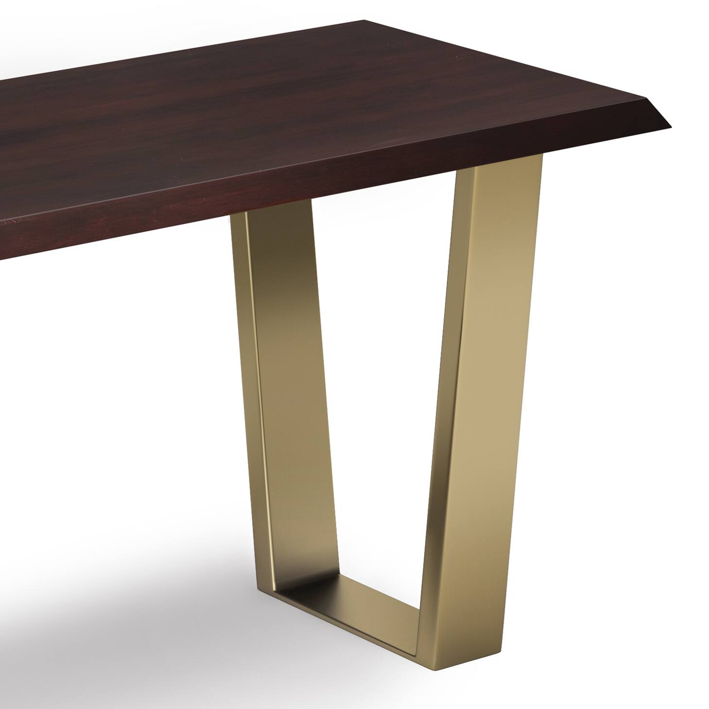 Alt View 15. Simpli Home - Lewis Solid Acacia Wood 42 inch Wide Contemporary Bench in Cognac - Cognac.
