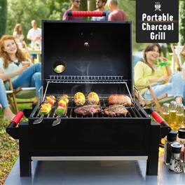 FEASTO - Portable Charcoal BBQ Grills - Black