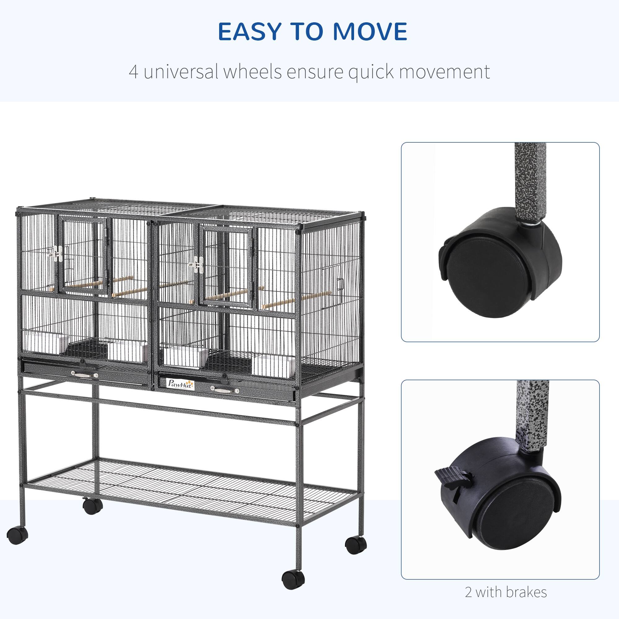 EASY TO MOVE

4 universal wheels ensure quick movement

2 with brakes