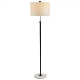 Jonathan Y - June 65" Adjustable Metal/Marble LED Floor Lamp, Oil Rubbed Bronze - Oil-Rubbed Bronze