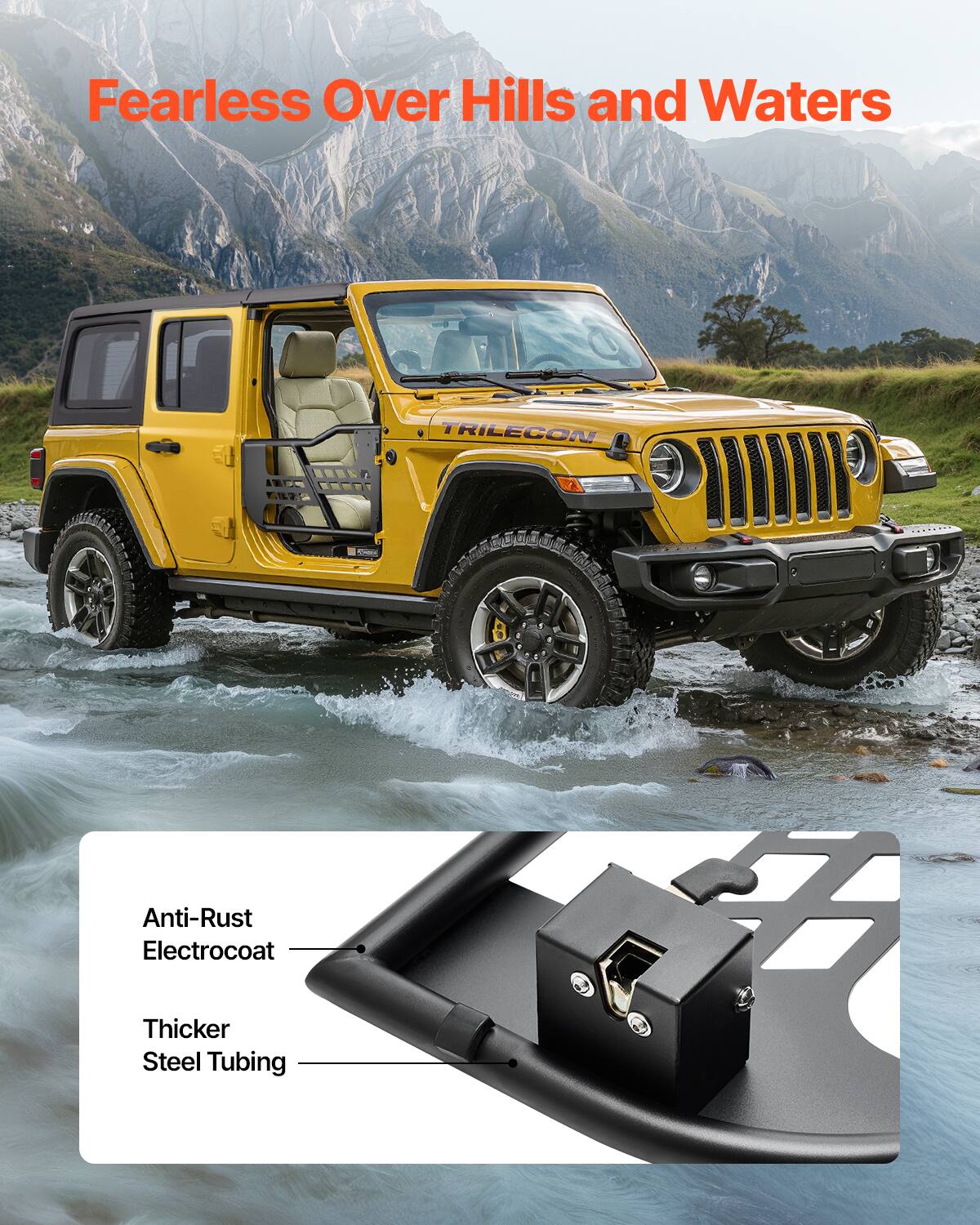 Fearless Over Hills and Waters

TRILECON

Anti-Rust Electrocoat

Thicker Steel Tubing