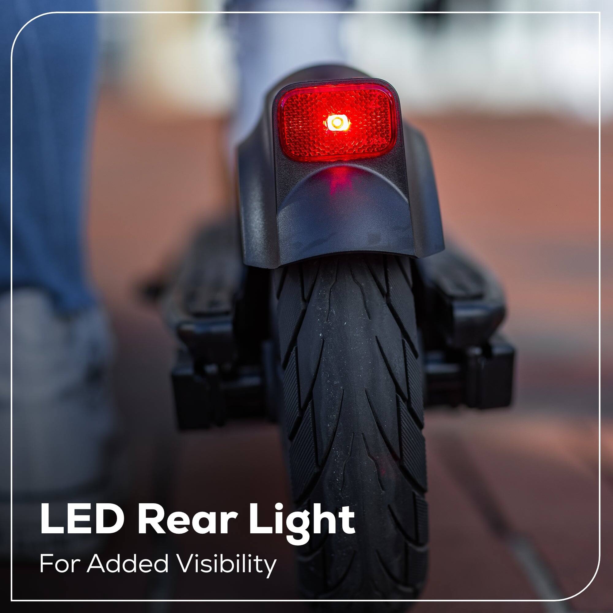 LED Rear Light For Added Visibility