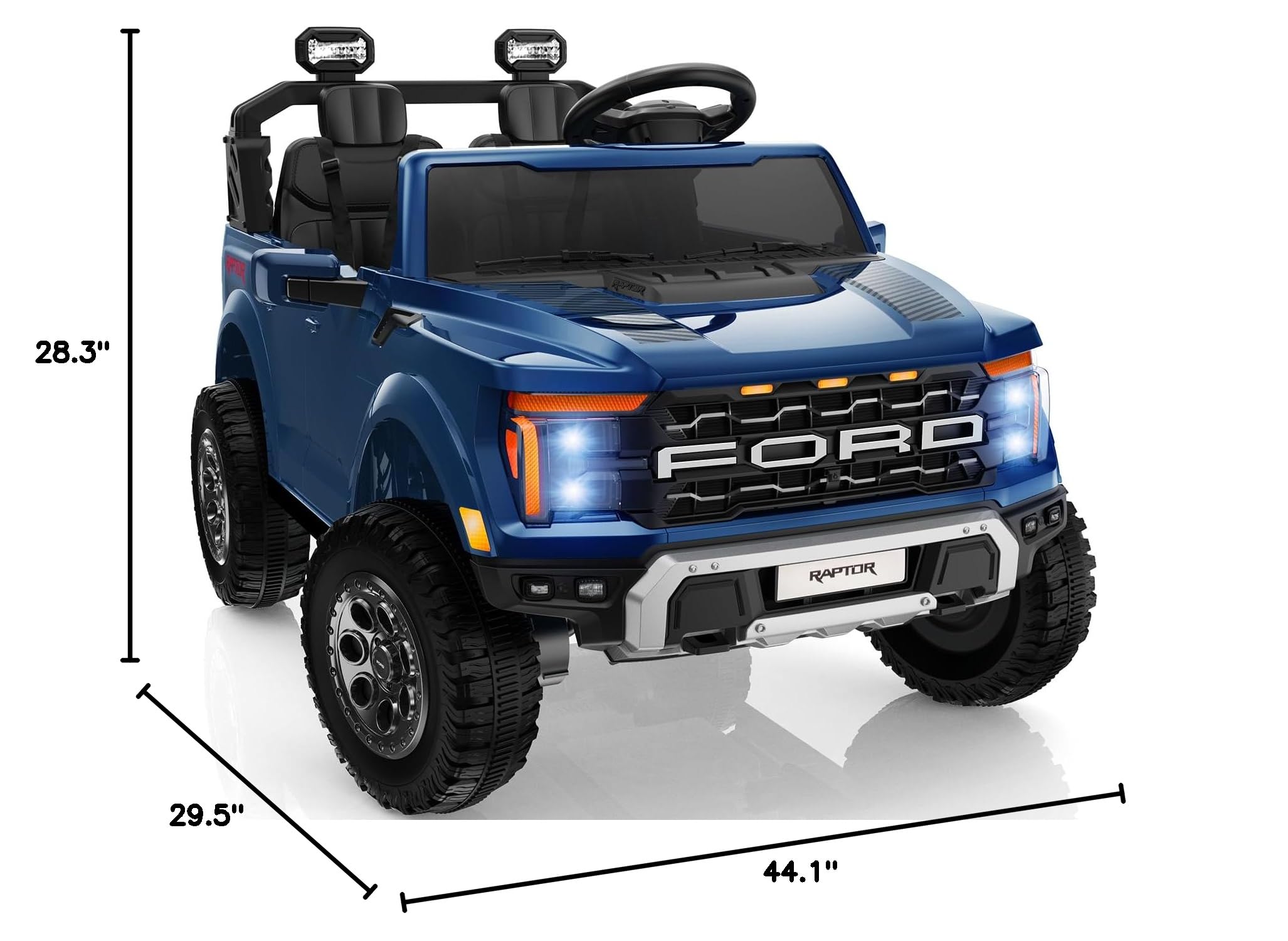 28.3" FOR RAPTOR 29.5" 44.1"