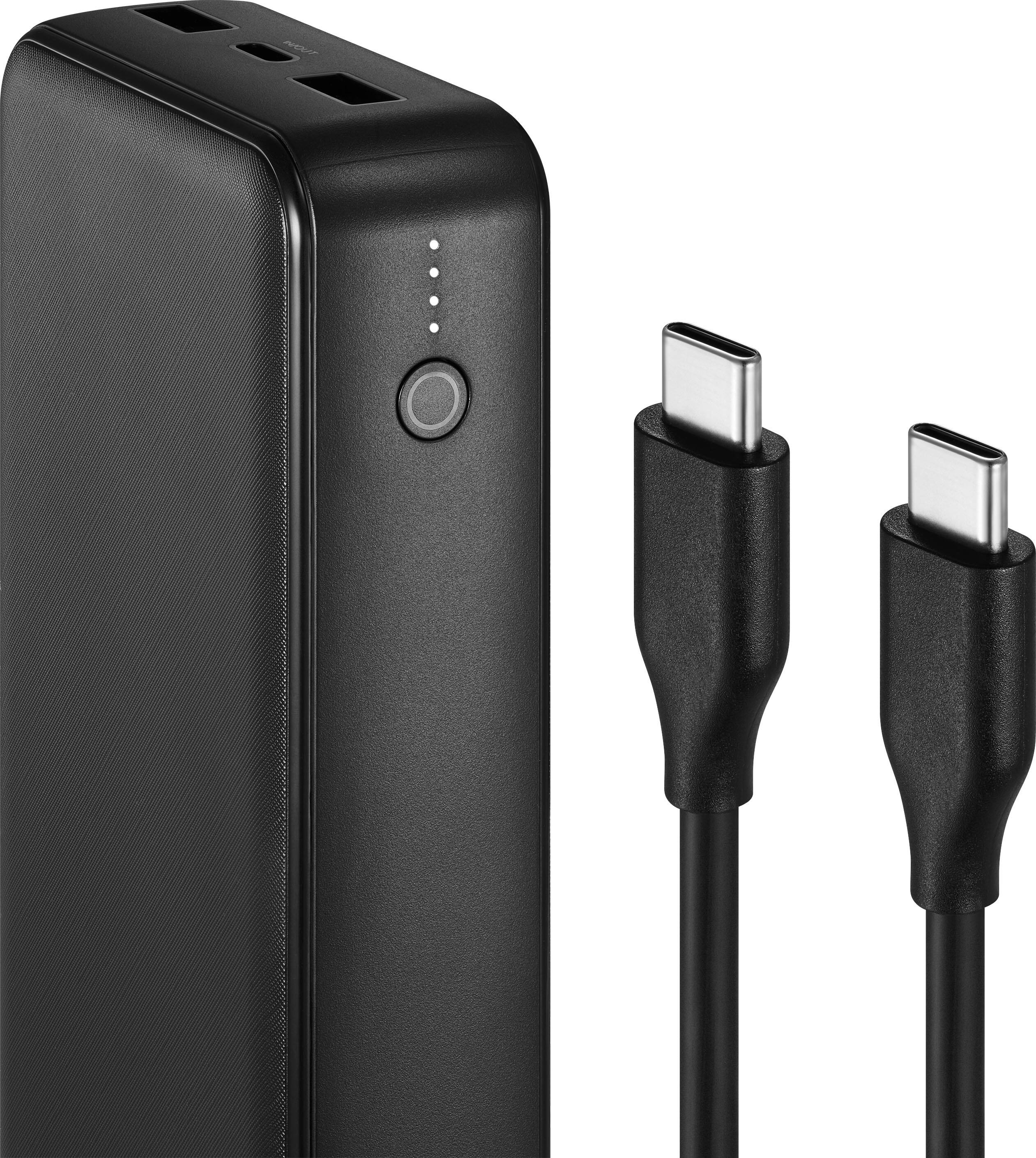 Alt View 14. Best Buy essentials™ - 20W 20,000mAh Portable Charger for Most Smartphones, Tablets and USB Devices - Black.