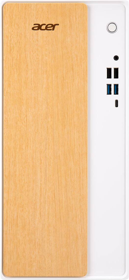 Alt View 9. Acer - Aspire TC AI Tower Desktop - AMD Ryzen AI 5 330 2025 - 16GB DDR5 Memory – 1TB Storage - Copilot+ PC - White.