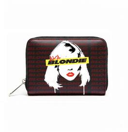 PopMarket - Blondie - Rocksax - Blondie - AKA Logo - Bi-Fold Zipped Wallet/Purse (Black & Red) - Multicolor