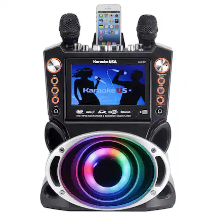 Front. Karaoke USA - DVD/CD+G/MP3+G Karaoke System - Black.