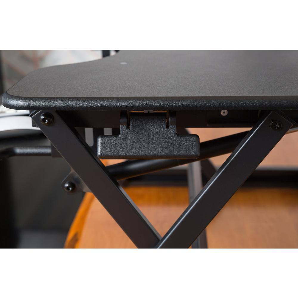 Alt View 2. Rocelco - 32" Height Adjustable Standing Desk - Black.
