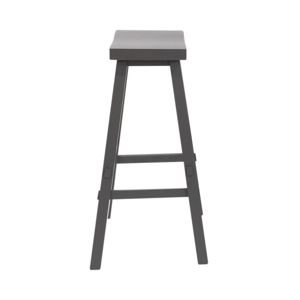 Angle. Liberty Furniture Industries - Creations 24 Inch Sawhorse Counter Stool- Gray in Various - Brown.