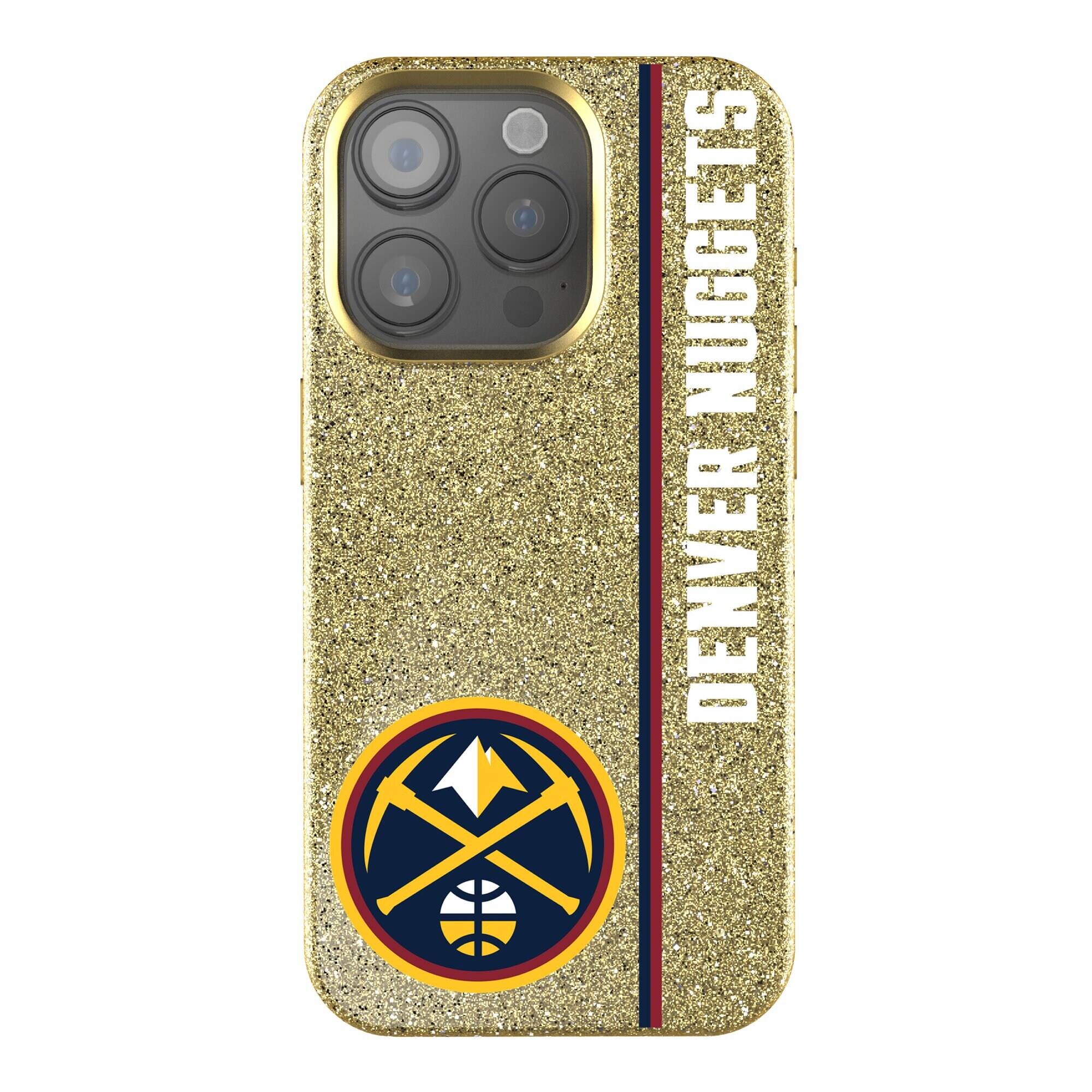 Keyscaper NBA Denver Nuggets Sidebar Bling iPhone Case 16 Plus Gold ...