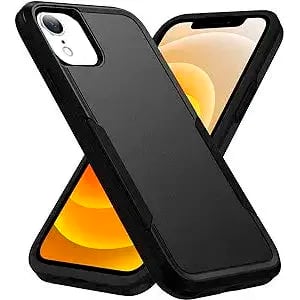 Front. Entronix - Entronix iPhone XR Case - Soft-Touch Dual-Layer Protective Cover - Black.