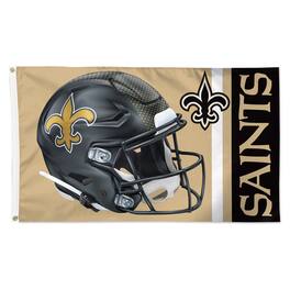 WinCraft - New Orleans Saints Alternate Helmet Single-Sided 3' x 5' Deluxe Flag - Multicolor