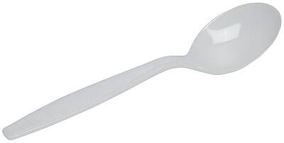 Alt View 1. Dixie - Plastic Soup Spoon, 6" Heavy-Weight, 100/Box - White.