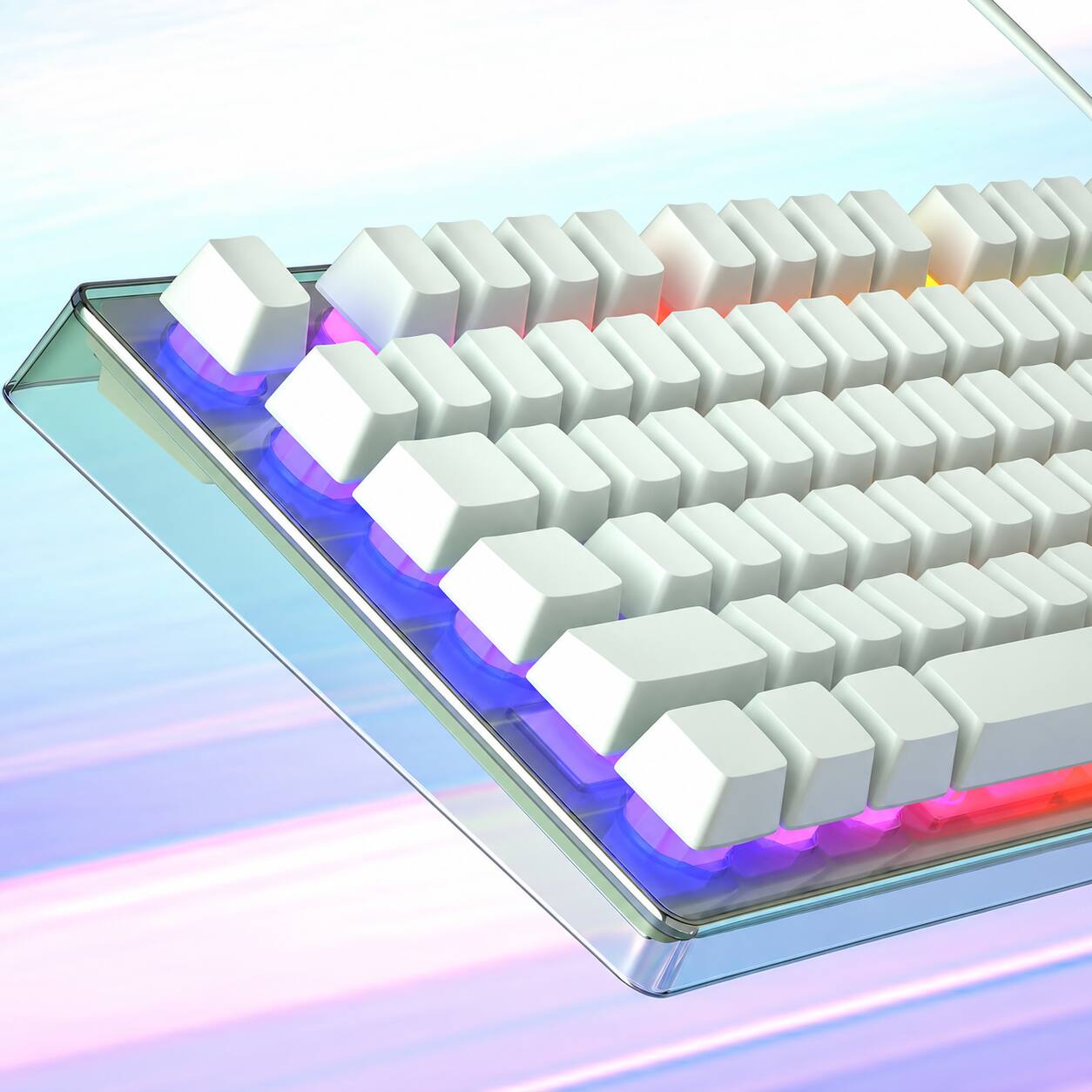 Angle. Core Tech - 104-Key Wired Membrane Gaming Keyboard and Optical Mouse Combo with RGB Lighting - Green.