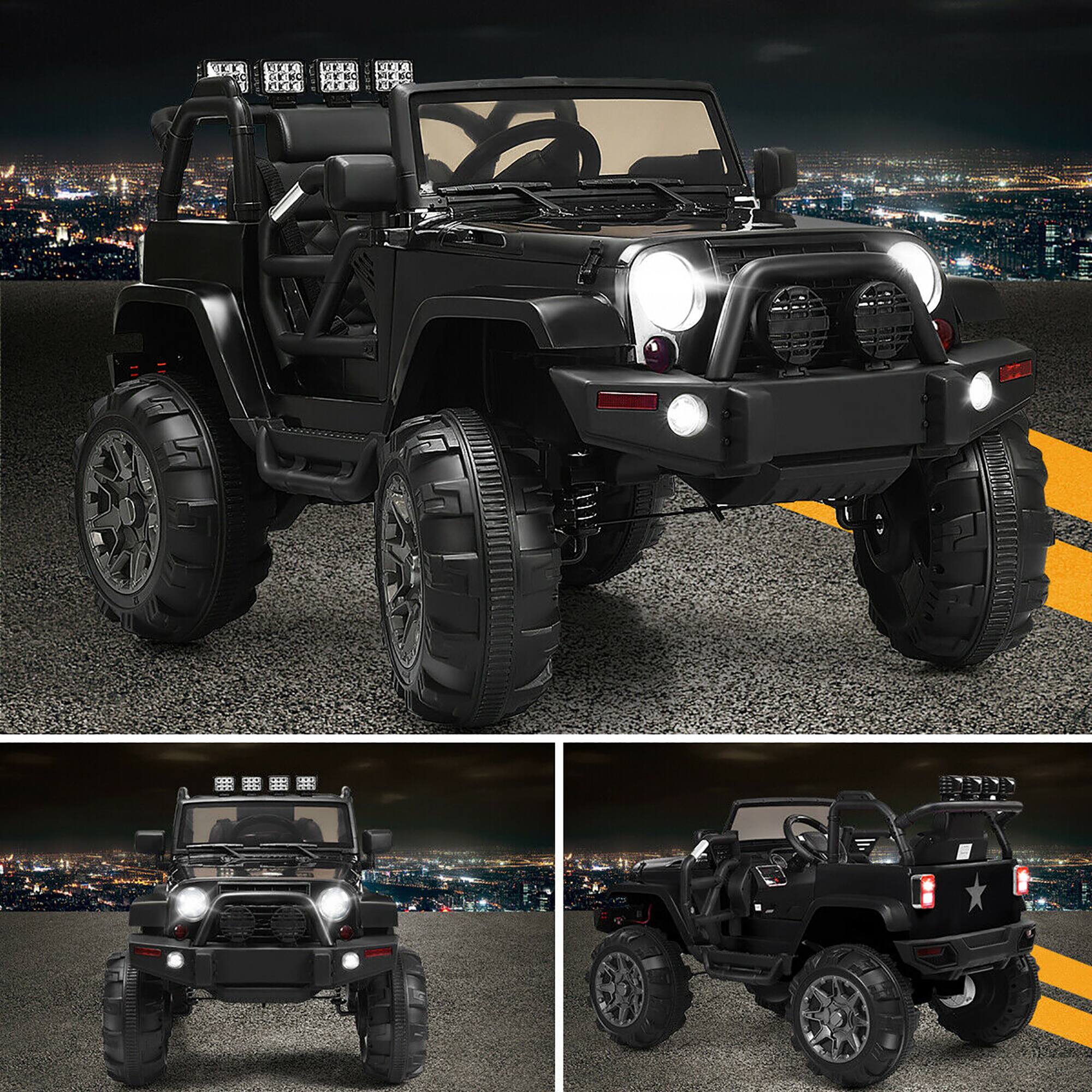 Alt View 1. Costway - Costway 12V Kids Ride On Truck Car w/ Remote Control MP3 Music LED Lights - Black.