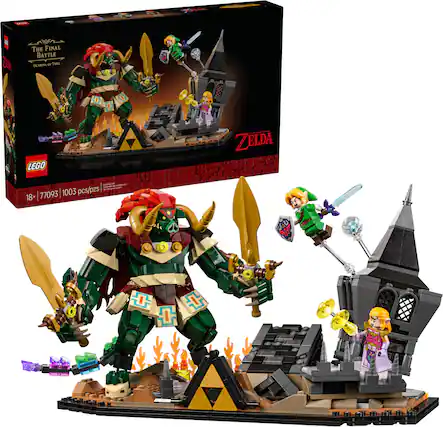 - 2 A THE FINAL BATTLE OCARINA OF TIME LEGO 3 sAm - a - - - 40 77093 1003 pcs/pzs 18+ + m - - ZELDA : 1 CAU TER