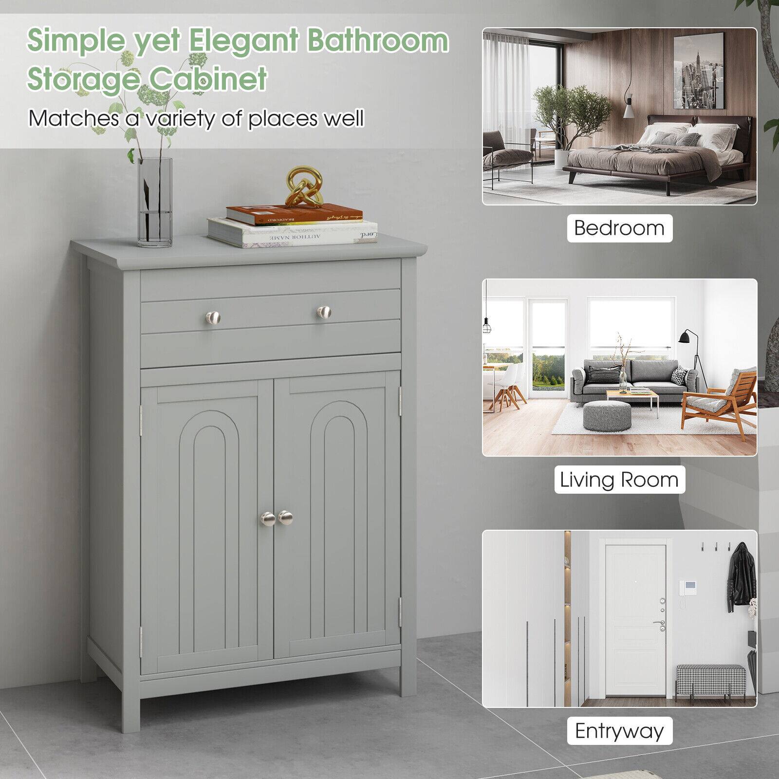 Simple yet Elegant Bathroom Storage Cabinet
Matches a variety of places well
Bedroom
Living Room
Entryway