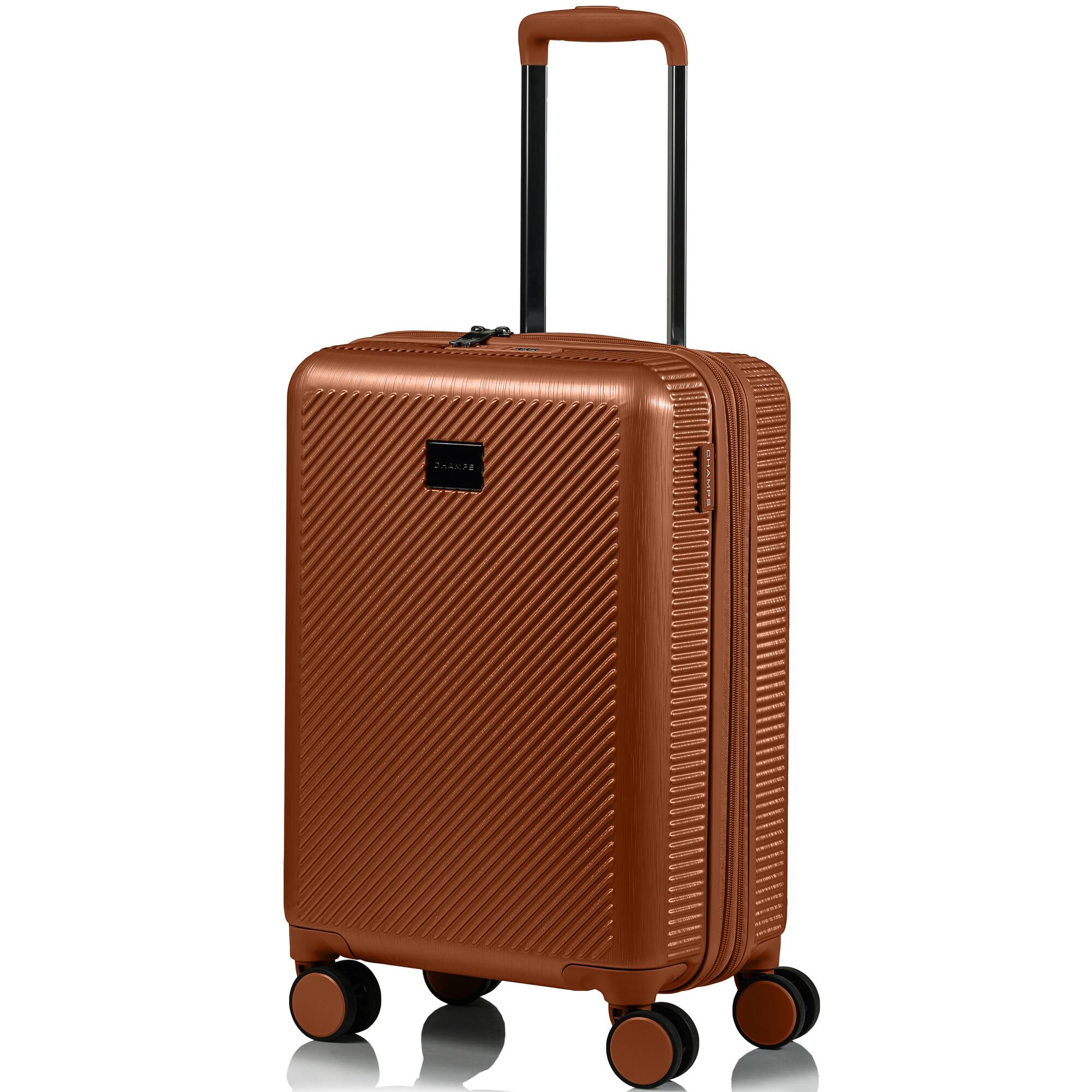 Angle. Champs - Iconic II Collection Hardside Carry-On - Rose Gold.