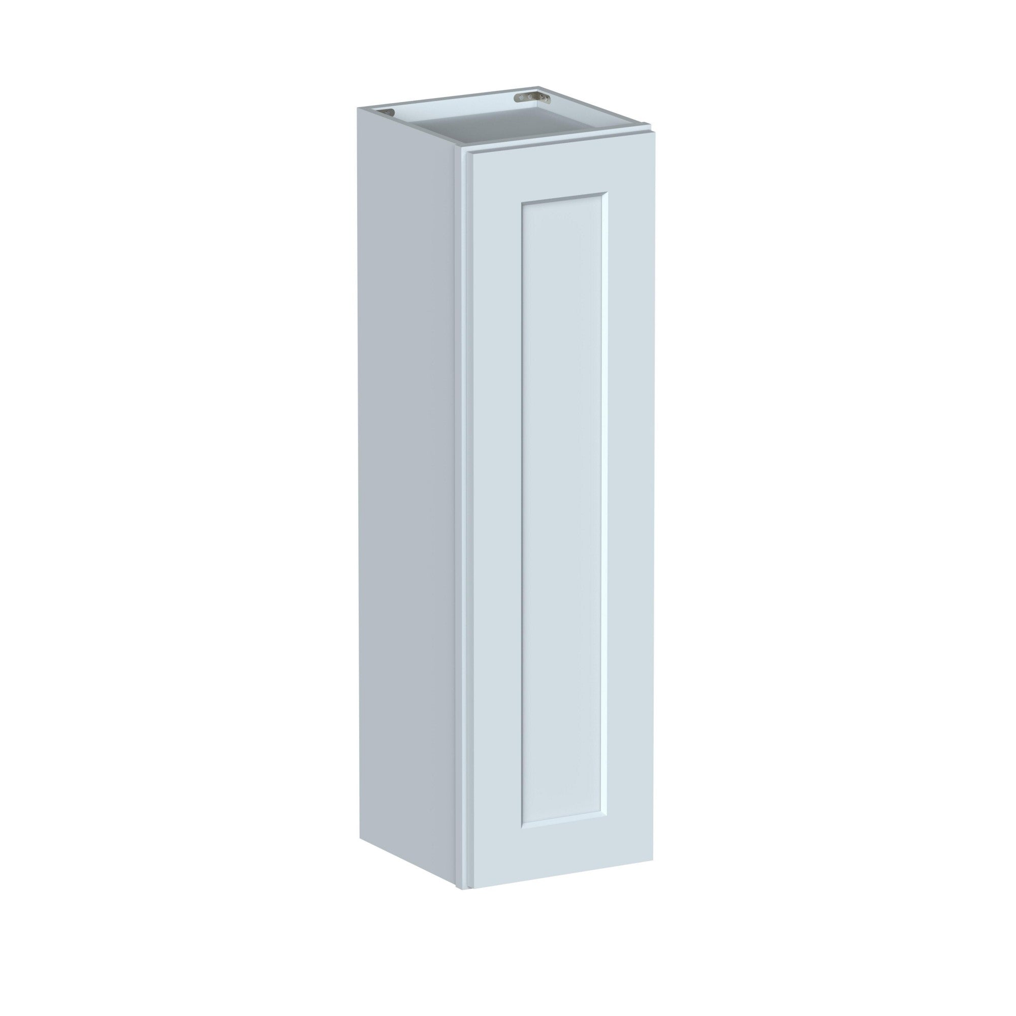 Alt View 1. Boyel Living - 12in.W x0.75in.D x42in.H Dove Gray WALL CABINET Fully assembled Cabinet With One Glass Door - Gray.