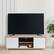 Left. CorLiving - Hollywood Wood Grain TV Stand with Doors for Most TVs up to 55" - White and Brown.