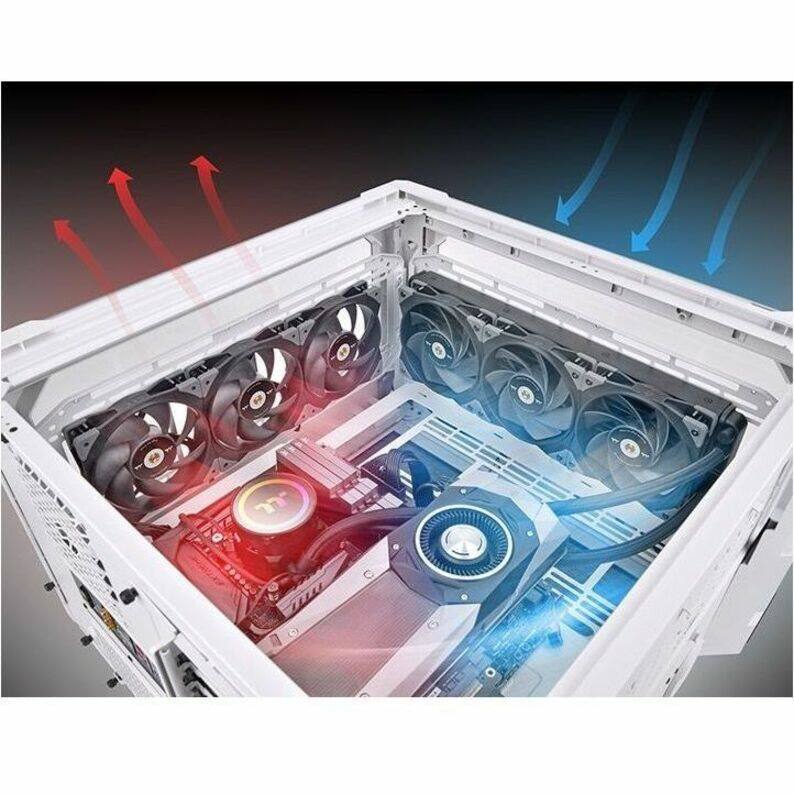 Alt View 4. Thermaltake - Thermaltake SWAFAN GT12, 3 Detachable Blades, High Pressure/Flow/Reverse (Single Fan) CL-F155-PL12BL-A - Blue.
