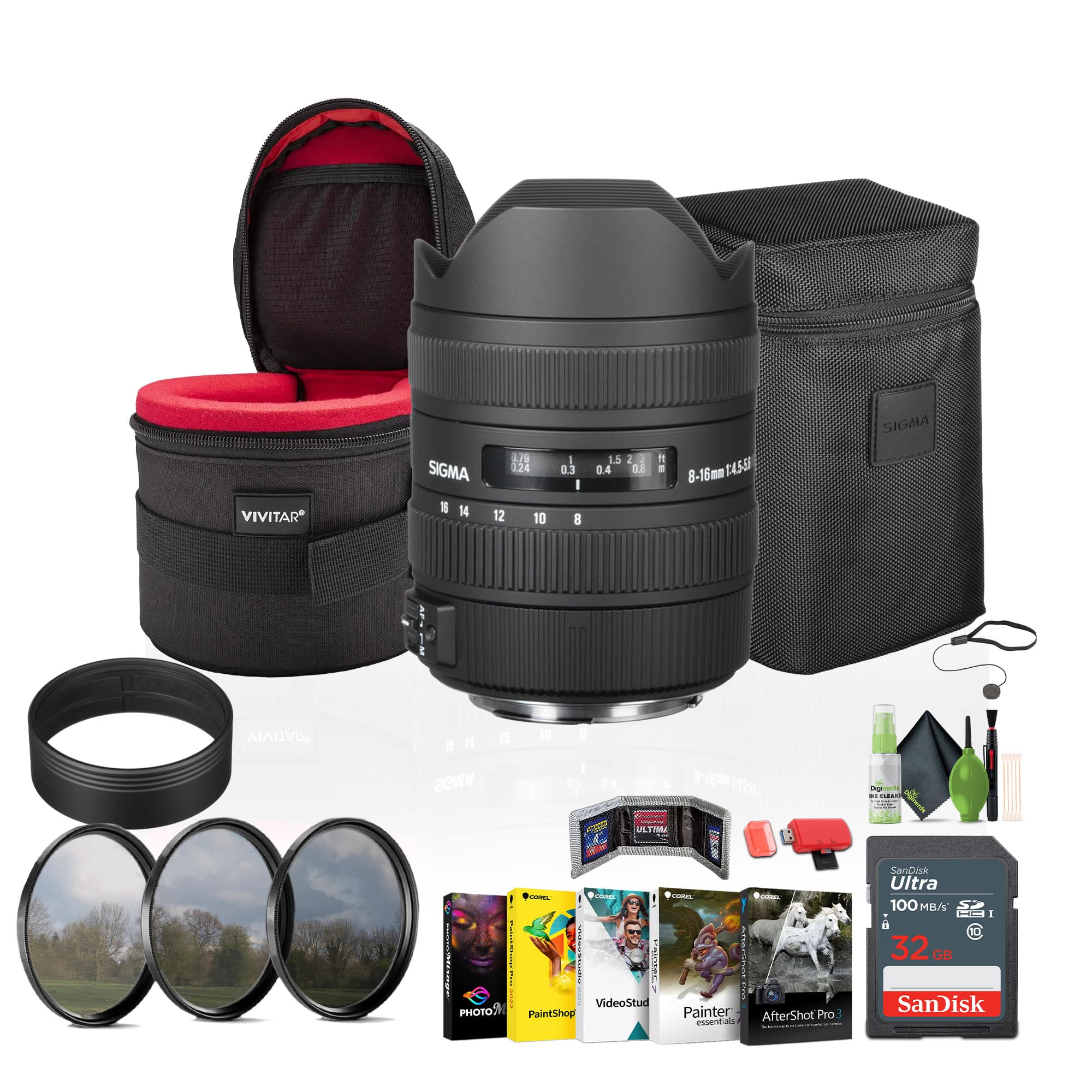 Sigma - 8-16mm F4.5-5.6 DC HSM CANON + Bundle - Black