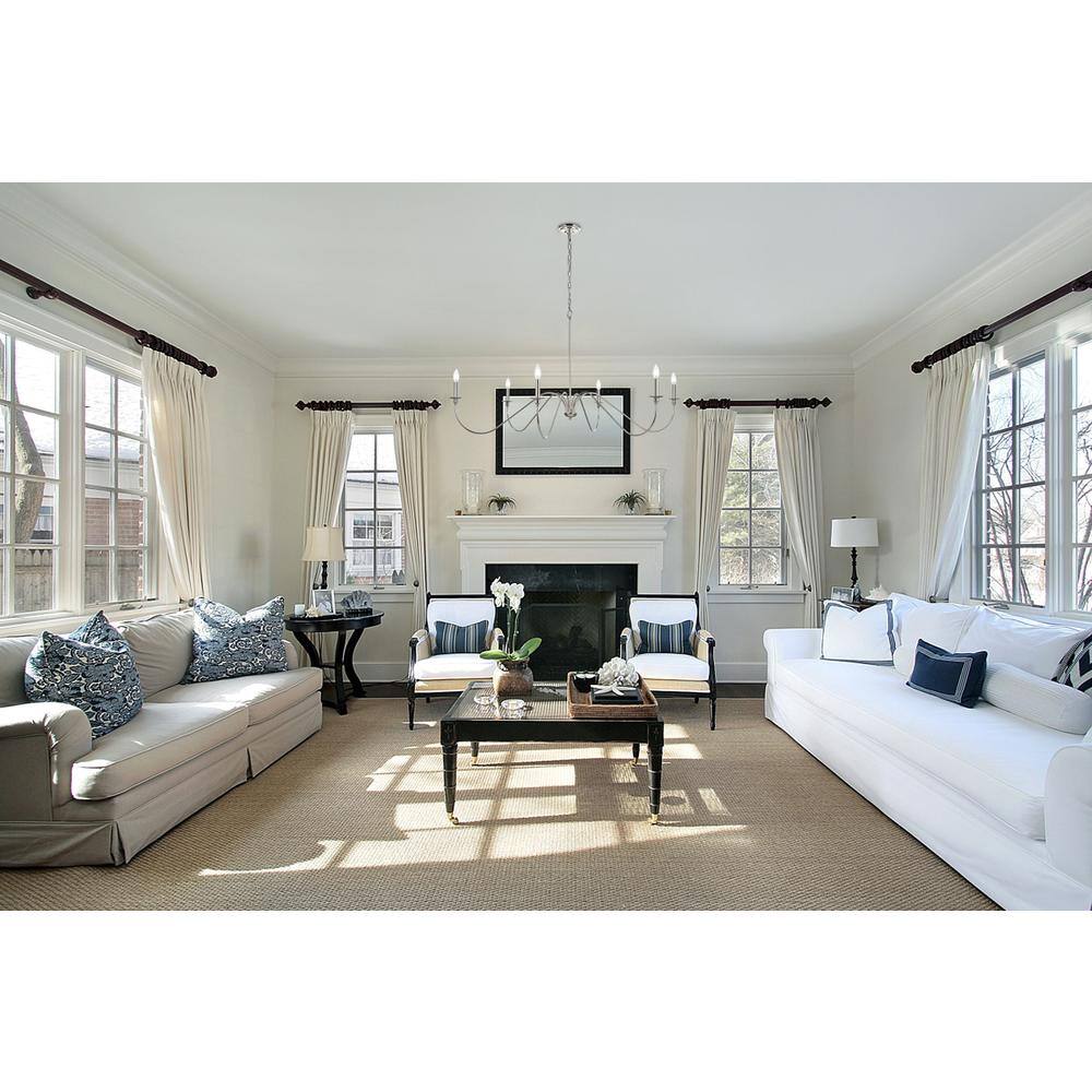 Angle. Living District - Rohan 54 inch chandelier in Polished Nickel - Polished Nickel.