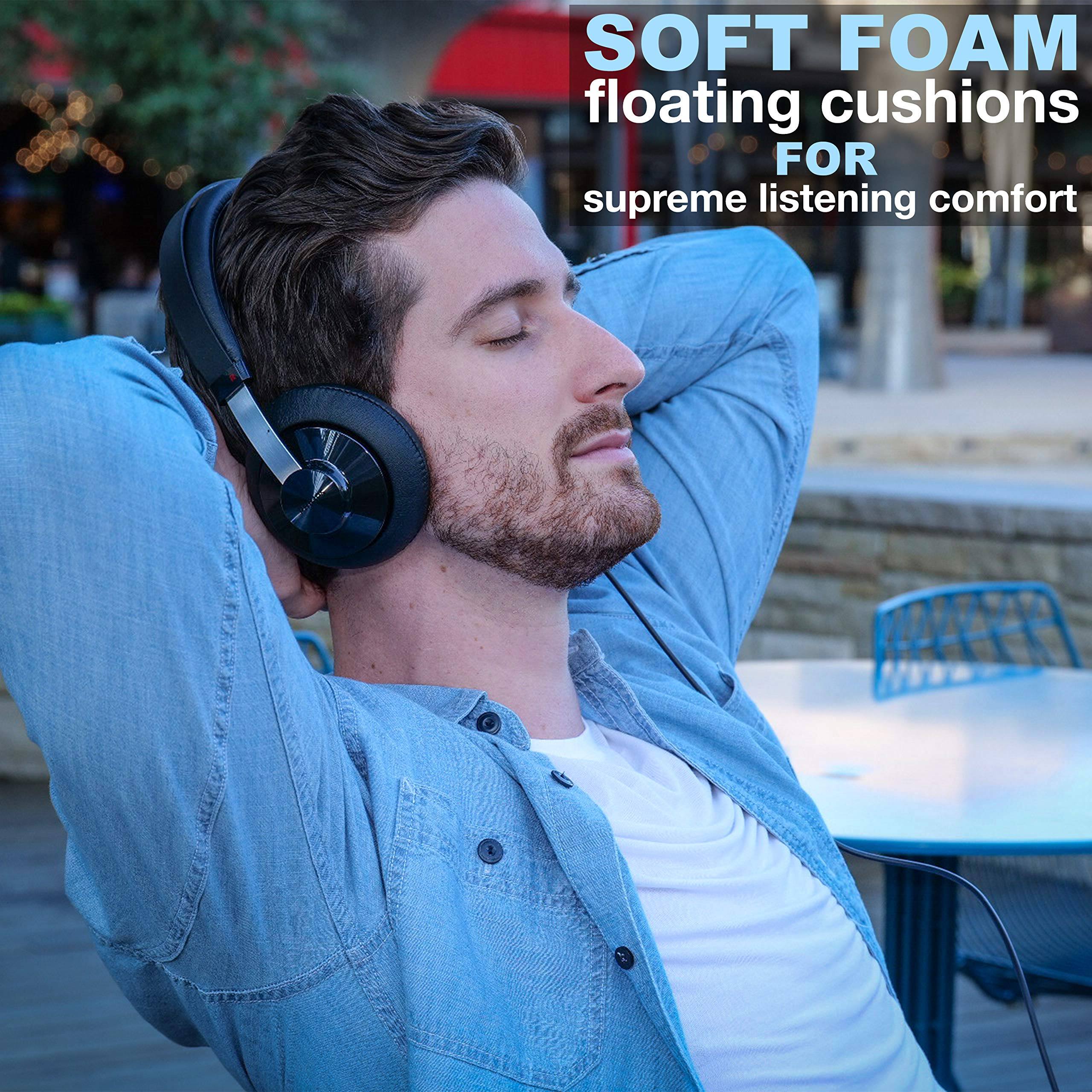 SOFT FOAM floating cushions FOR supreme listening comfort