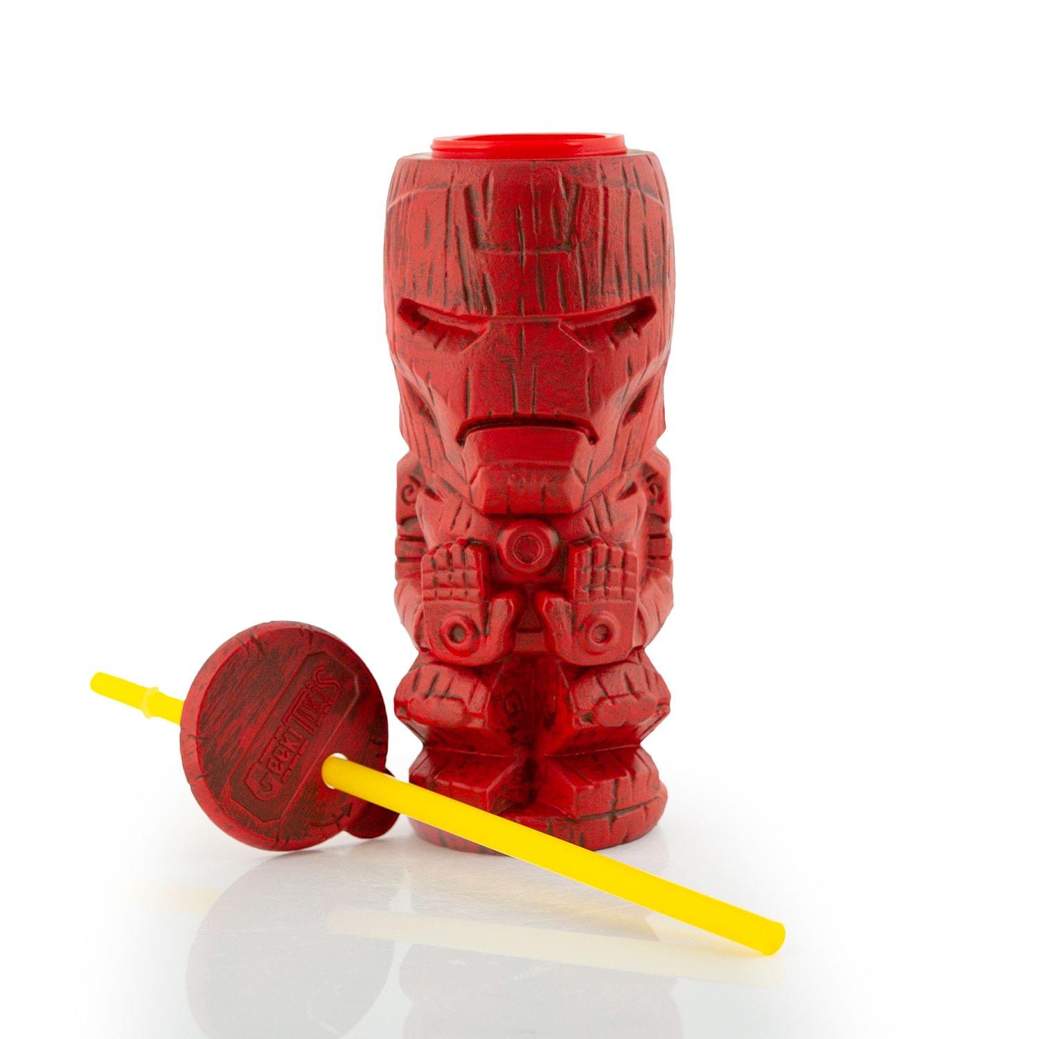Alt View 2. Marvel - Geeki Tikis Marvel Iron Man Tumbler | Tiki Style Plastic Cup | Holds 22 Ounces - Red.