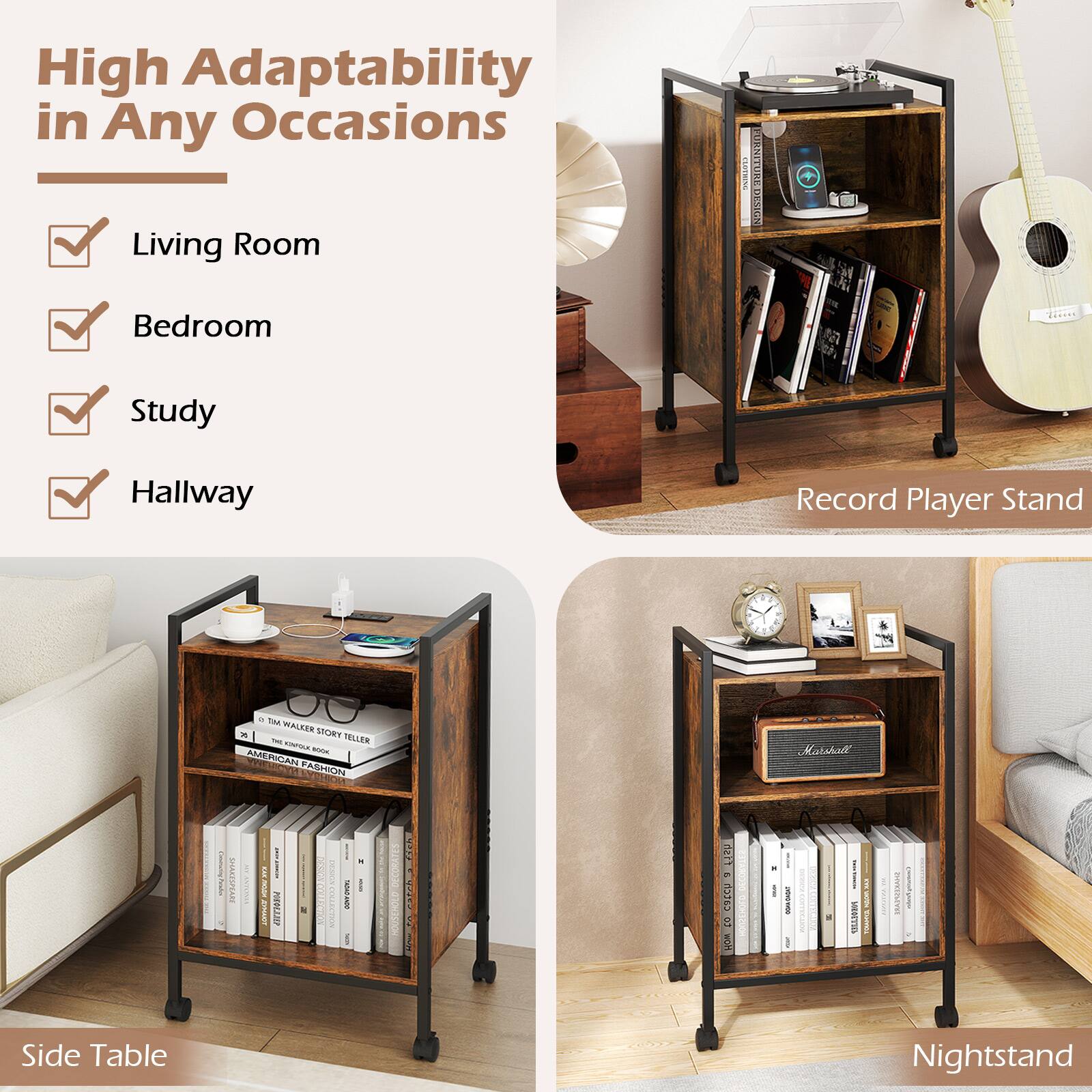High Adaptability in Any Occasions

- Living Room
- Bedroom
- Study
- Hallway

Record Player Stand

Side Table

Nightstand