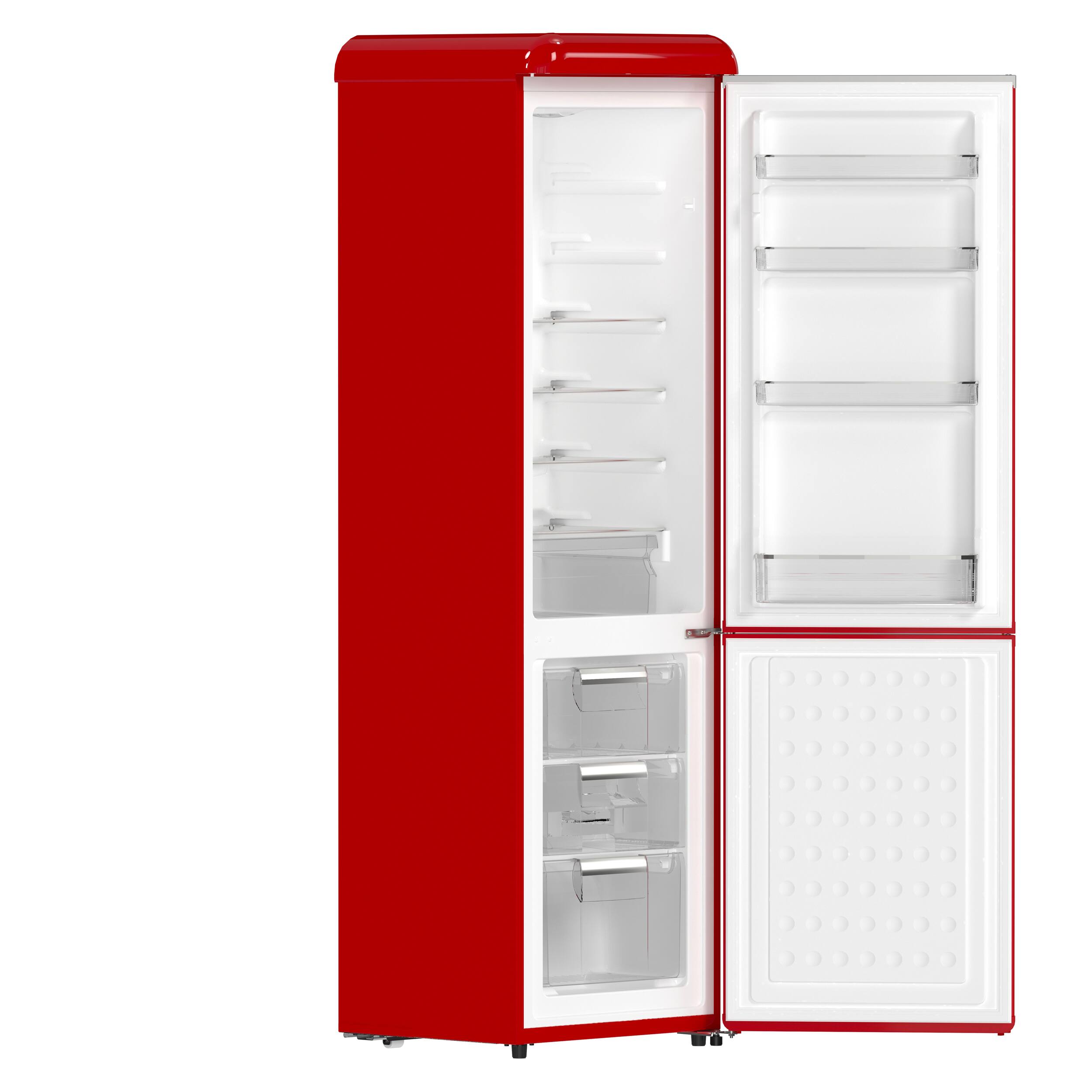Alt View 3. Forno Appliances - Storico 9 Cu. Ft. Retro Compact Refrigerator with Bottom-Freezer - Red.