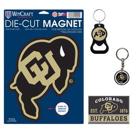WinCraft - Colorado Buffaloes 4-Pack Key Rings and Magnets Set - Multicolor