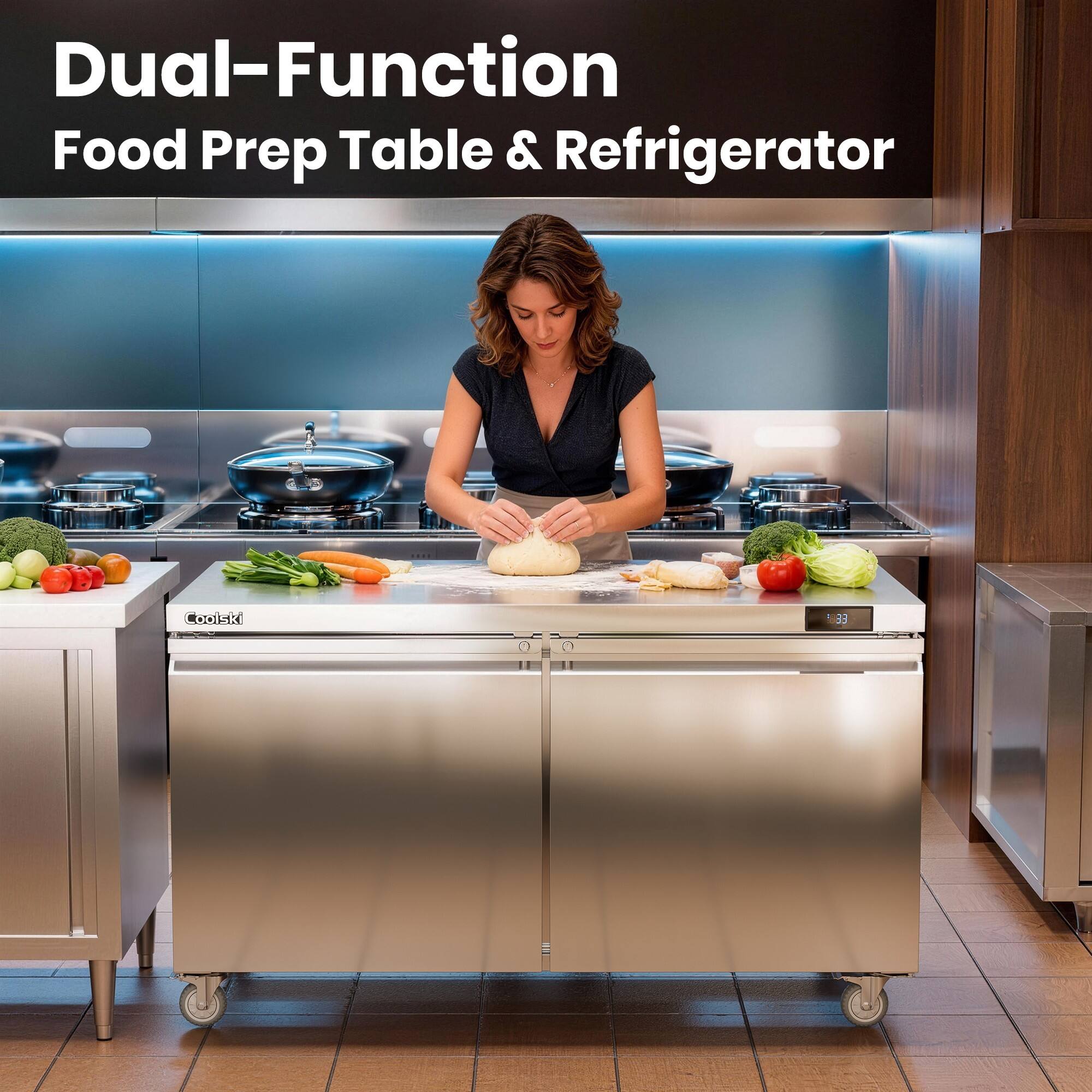 Dual-Function Food Prep Table & Refrigerator COMEX 33