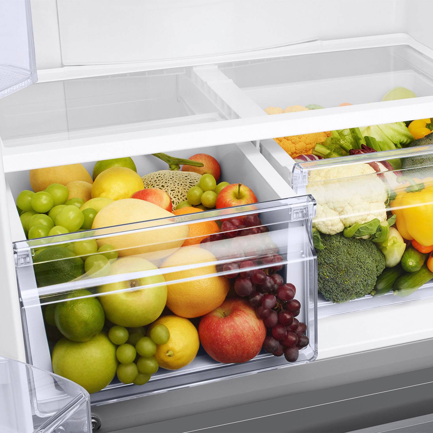 Alt View 20. Samsung - 17.5 cu. ft. 3-Door French Door Counter Depth Smart Refrigerator with Twin Cooling Plus - Stainless Look.