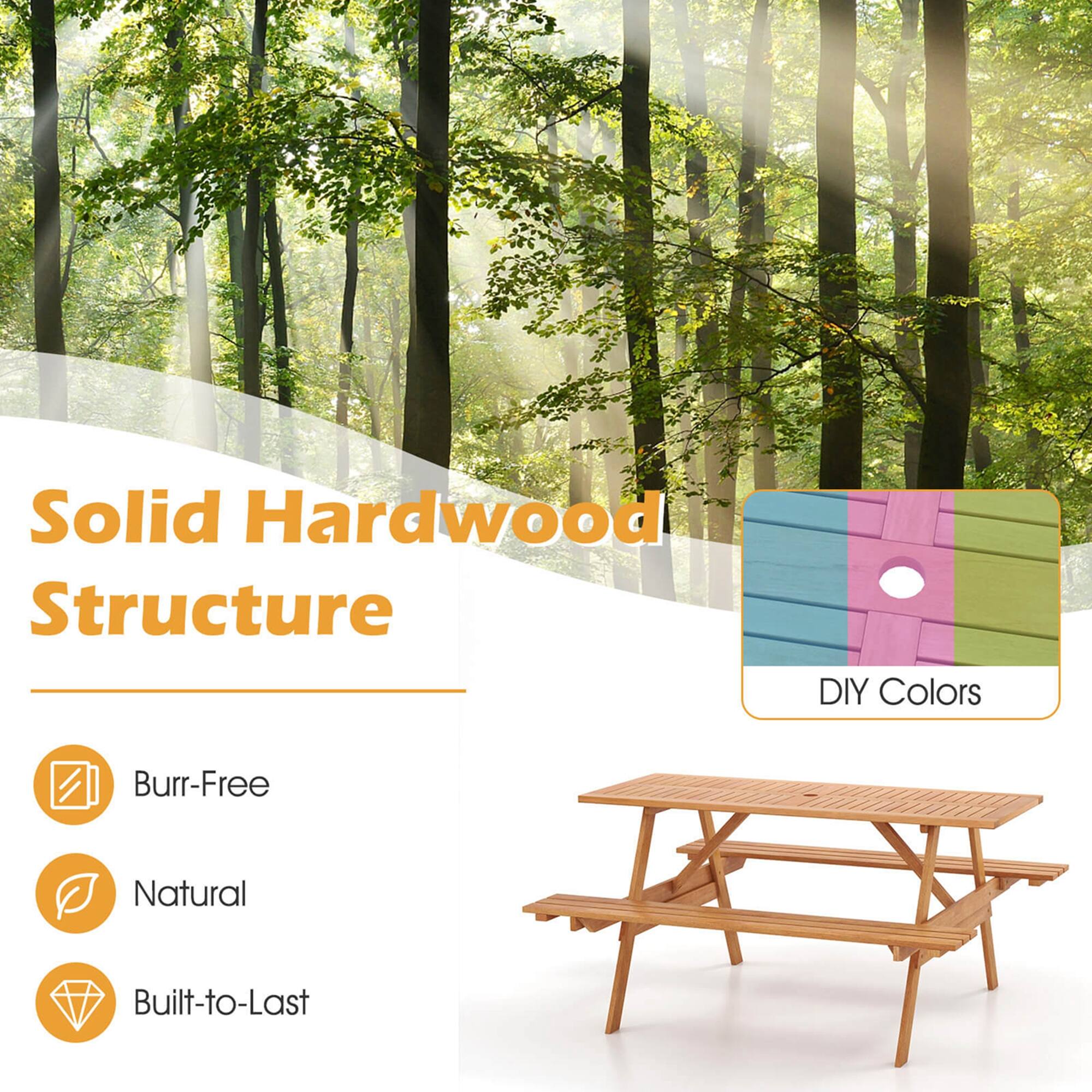 Solid Hardwood Structure

- Burr-Free
- Natural
- Built-to-Last

DIY Colors