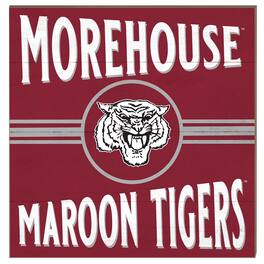 Jardine - Morehouse Tigers 10'' x 10'' Retro Team Sign - Maroon