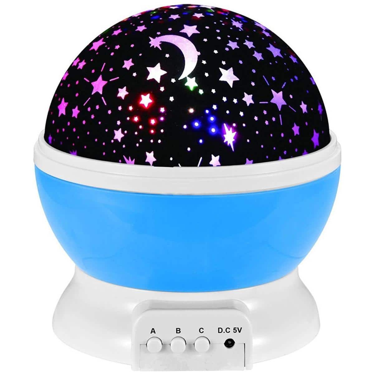 JuzToys - Night Light for Kids, Light Projector Starry Skies LED Lights, LED Lamp for Bedrooms and Offices - Blue