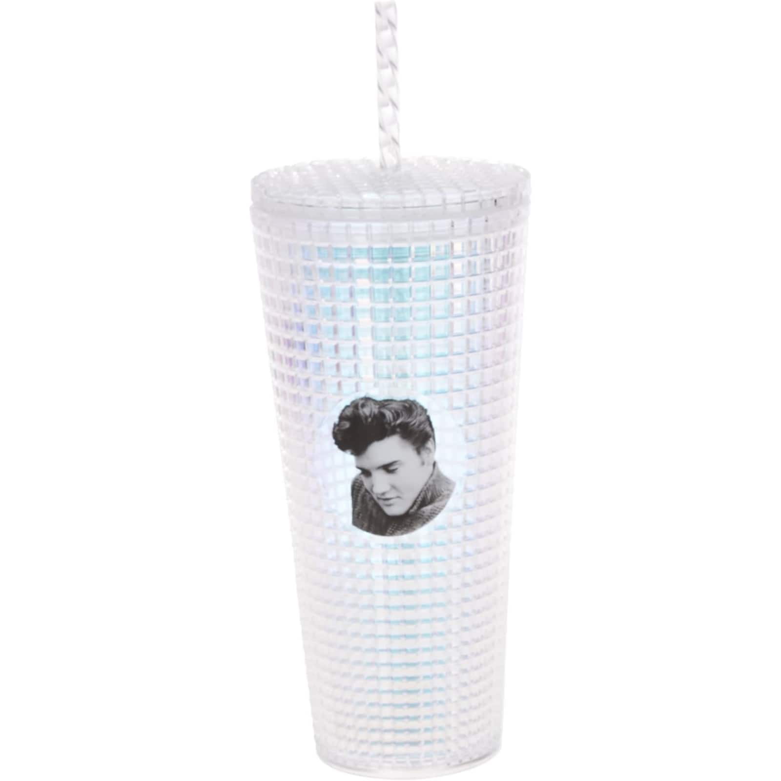 Spoontiques - Elvis Presley Diamond Tumbler Textured Double Wall Insulated Cup with Straw 20 ounce - Clear price history on PriceWatchPro
