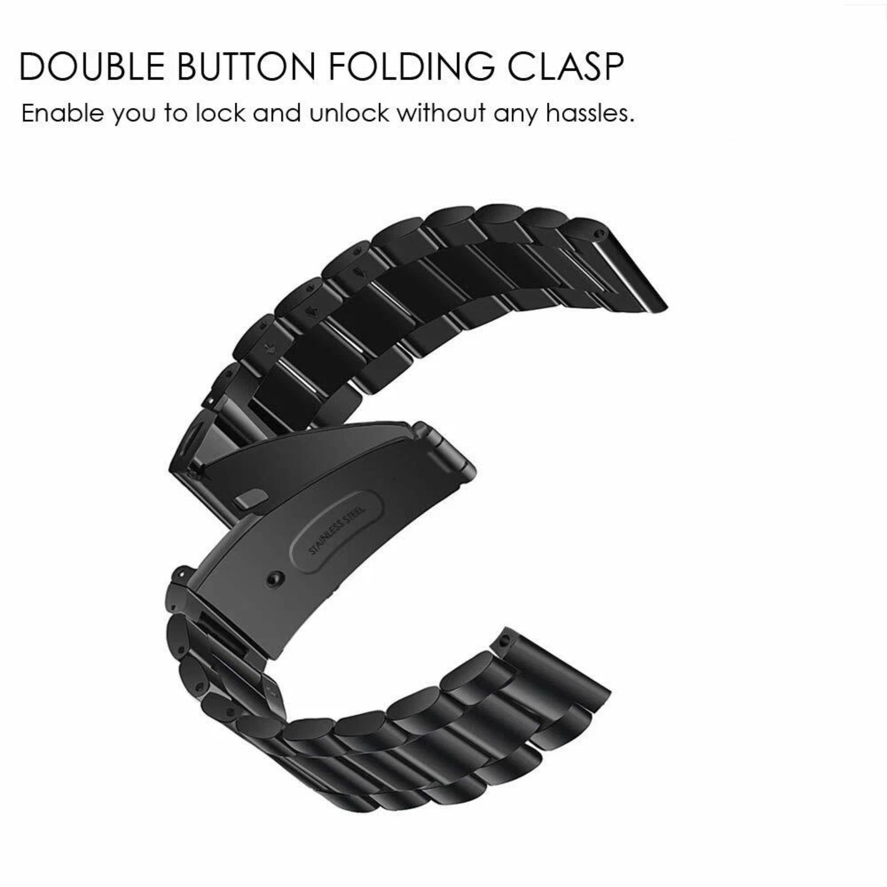 DOUBLE BUTTON FOLDING CLASP  
Enable you to lock and unlock without any hassles.  
STEEL STAINLESS STEEL