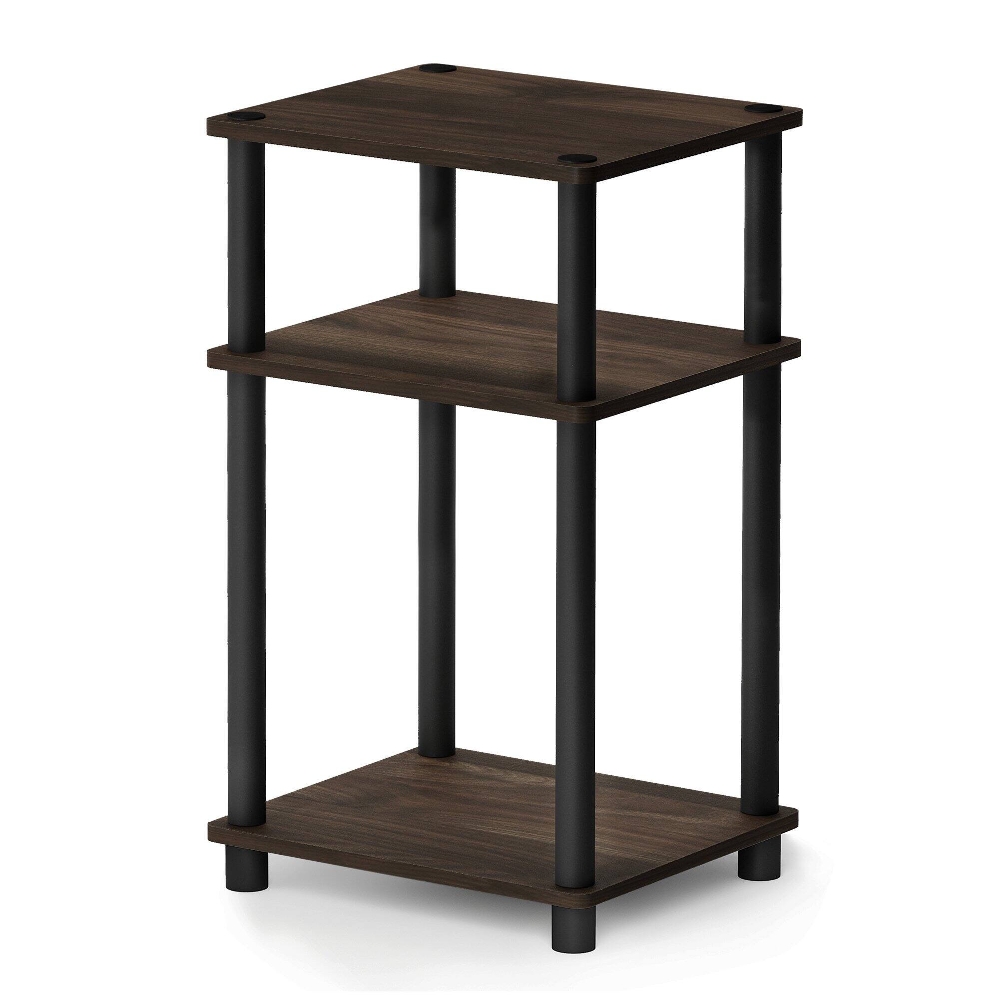 Alt View 5. Empire DigiLabs - Just Side Table 3-tier End Open Shelves Night Stand Bedside Toolless Assembly For Living Room Bedroom Bathr... - Amber Pine/Black.